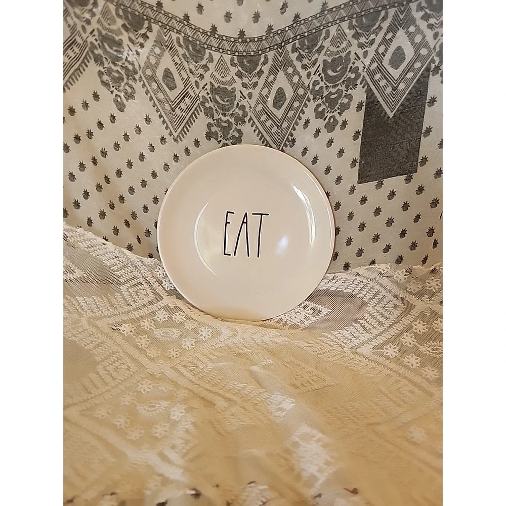 Rae Dunn EAT Appetizer Dessert Plates 6